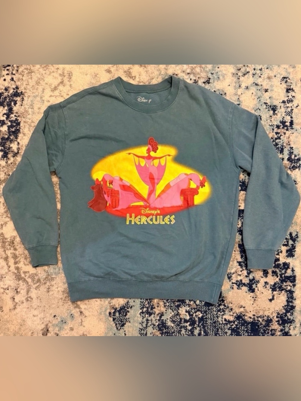 Disney's Hercules Long Sleeve Crew Neck Sweatshirt Adult Size Large Vintage